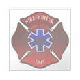 thumbnail image 1 of CafePress - FIREFIGHTER EMT Rectangle Sticker - Square Sticker 3" x 3", 1 of 1