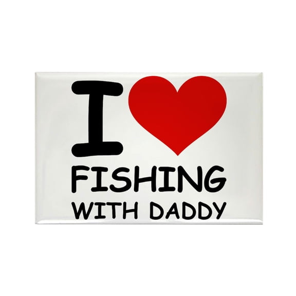 CafePress - FISHING WITH DADDY - Rectangle Magnet, 2"x3" Refrigerator Magnet