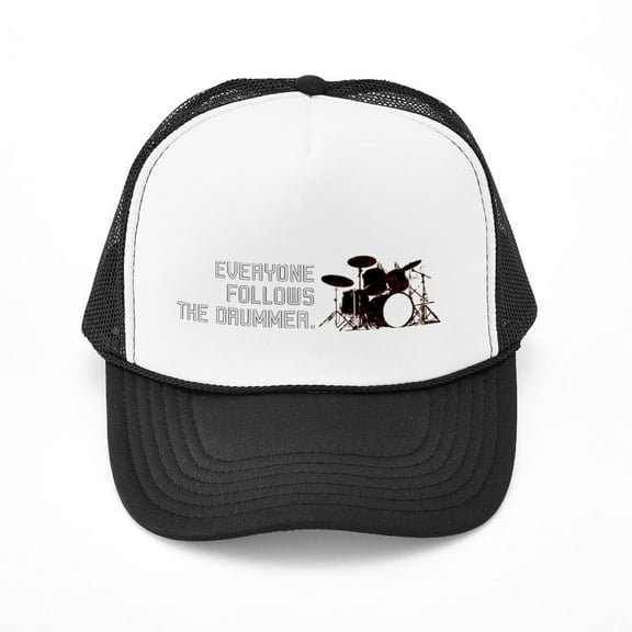 CafePress - FOLLOW THE DRUMMER - Adjustable Unisex Printed Trucker Hat with Mesh Back