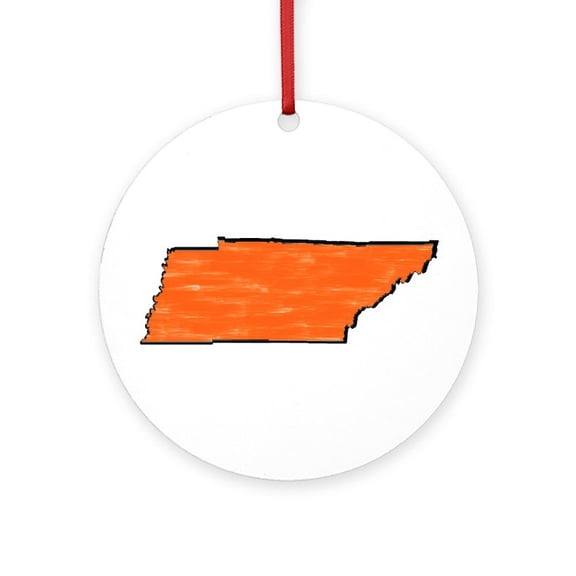 CafePress - FOR TN -  Round Wood Ornament 4"