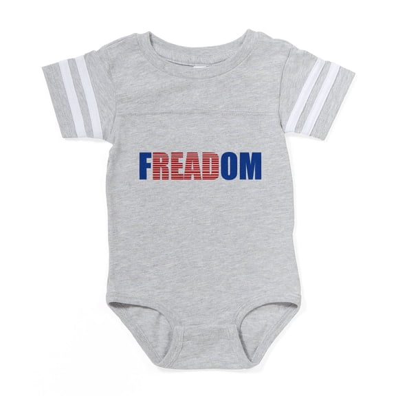 CafePress - FREADOM - Cute Infant Baby Football Bodysuit