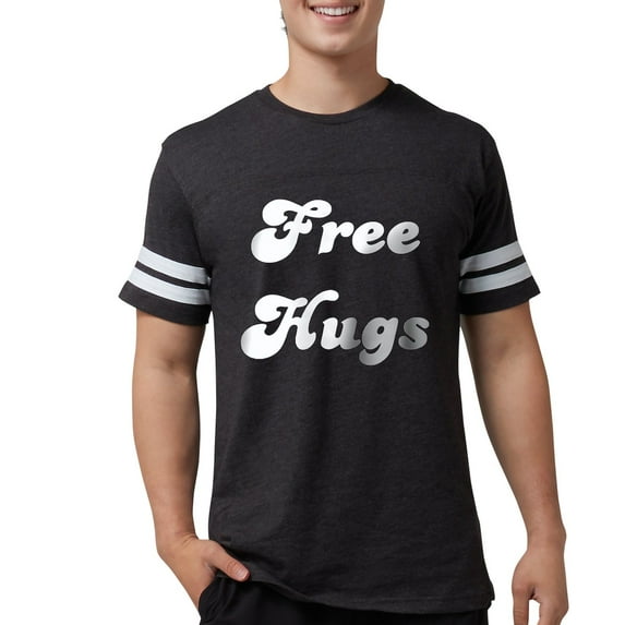 CafePress - FREE HUGS T Shirt - Mens Football Shirt