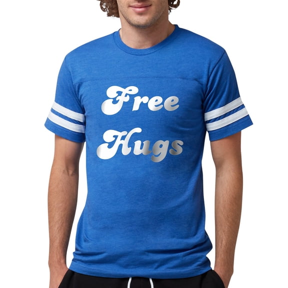 CafePress - FREE HUGS T Shirt - Mens Football Shirt