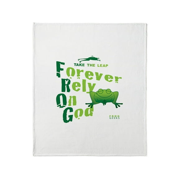 CafePress - FROG = Forever Rely On God Throw Blanket - Soft Fleece Throw Blanket, 50"x60" for All Ages