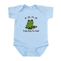 CafePress - FROG Fully Rely On God Infant Bodysuit - Baby Light Bodysuit, Size Newborn - 24 Months