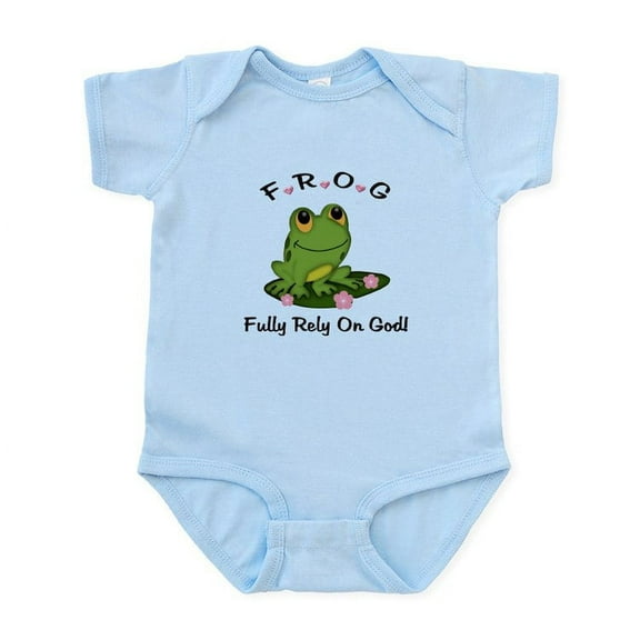 CafePress - FROG Fully Rely On God Infant Bodysuit - Baby Light Bodysuit, Size Newborn - 24 Months
