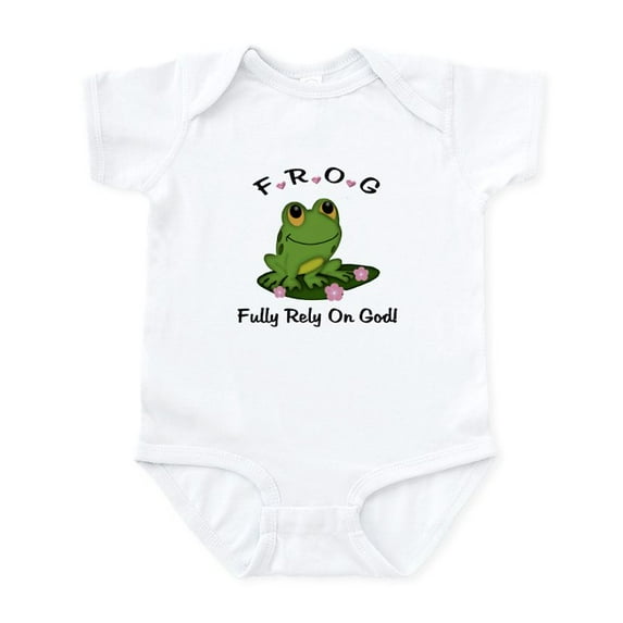 CafePress - FROG Fully Rely On God Infant Bodysuit - Baby Light Bodysuit, Size Newborn - 24 Months