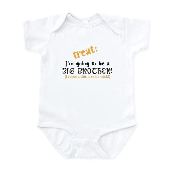 CafePress - FRONT ONLY Trick Or Treat Halloween Big Brother - Baby Light Bodysuit, Size Newborn - 24 Months