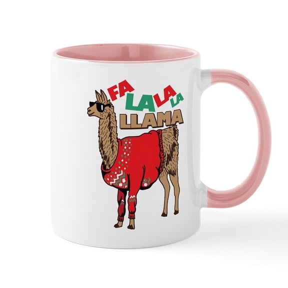 CafePress - Fa La La Llama - 11 oz Ceramic Mug - Novelty Coffee Tea Cup