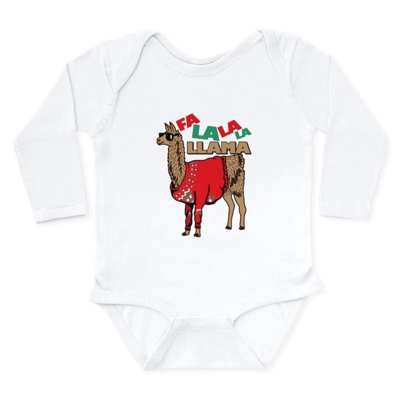 CafePress - Fa La La Llama Long Sleeve Infant Bodysuit - Long Sleeve Cotton Baby Bodysuit