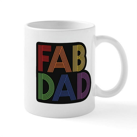 CafePress - Fab Dad Mug - 11 oz Ceramic Mug - Novelty Coffee Tea Cup