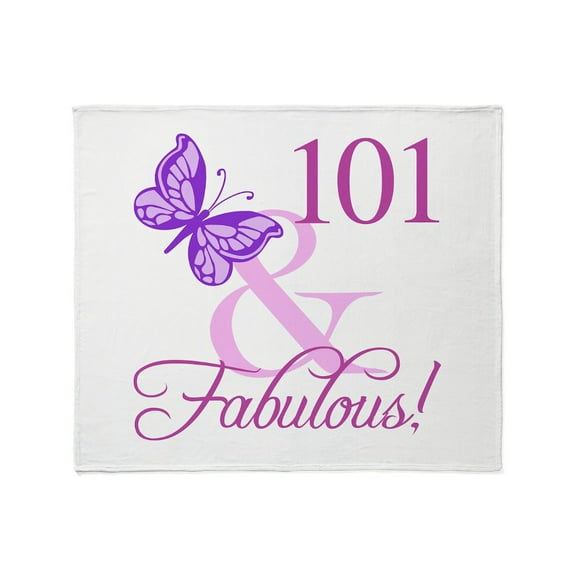 CafePress - Fabulous 101St Birthday For Women Throw Blanket - Soft Fleece Throw Blanket, 50"x60" for All Ages