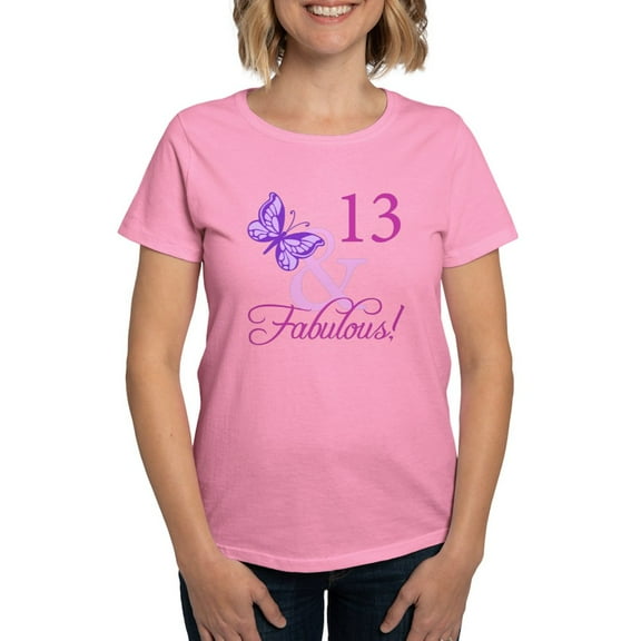 CafePress - Fabulous 13Th Birthday For Girls Women's Dark T Sh - Women's Traditional Fit Dark T-Shirt