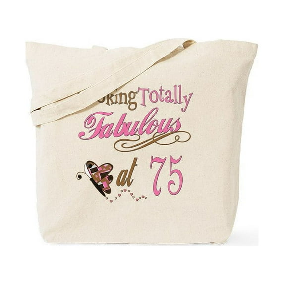CafePress - Fabulous 75Th Birthday Butterfly - Unisex Canvas Tote Bag, Beige, 1-Piece