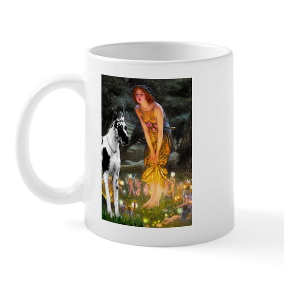 CafePress - Fairies / Gr Dane (H) Mug - 11 oz Ceramic Mug - Novelty Coffee Tea Cup