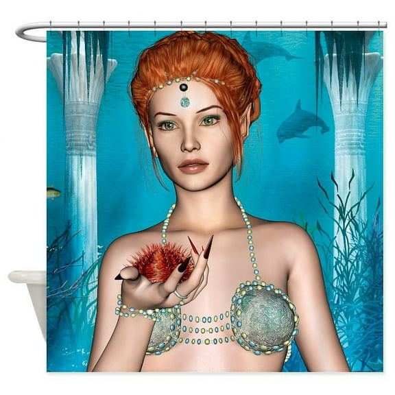 CafePress - Fairytale Mermaid - Unique Fabric Shower Curtain 70" x 72"