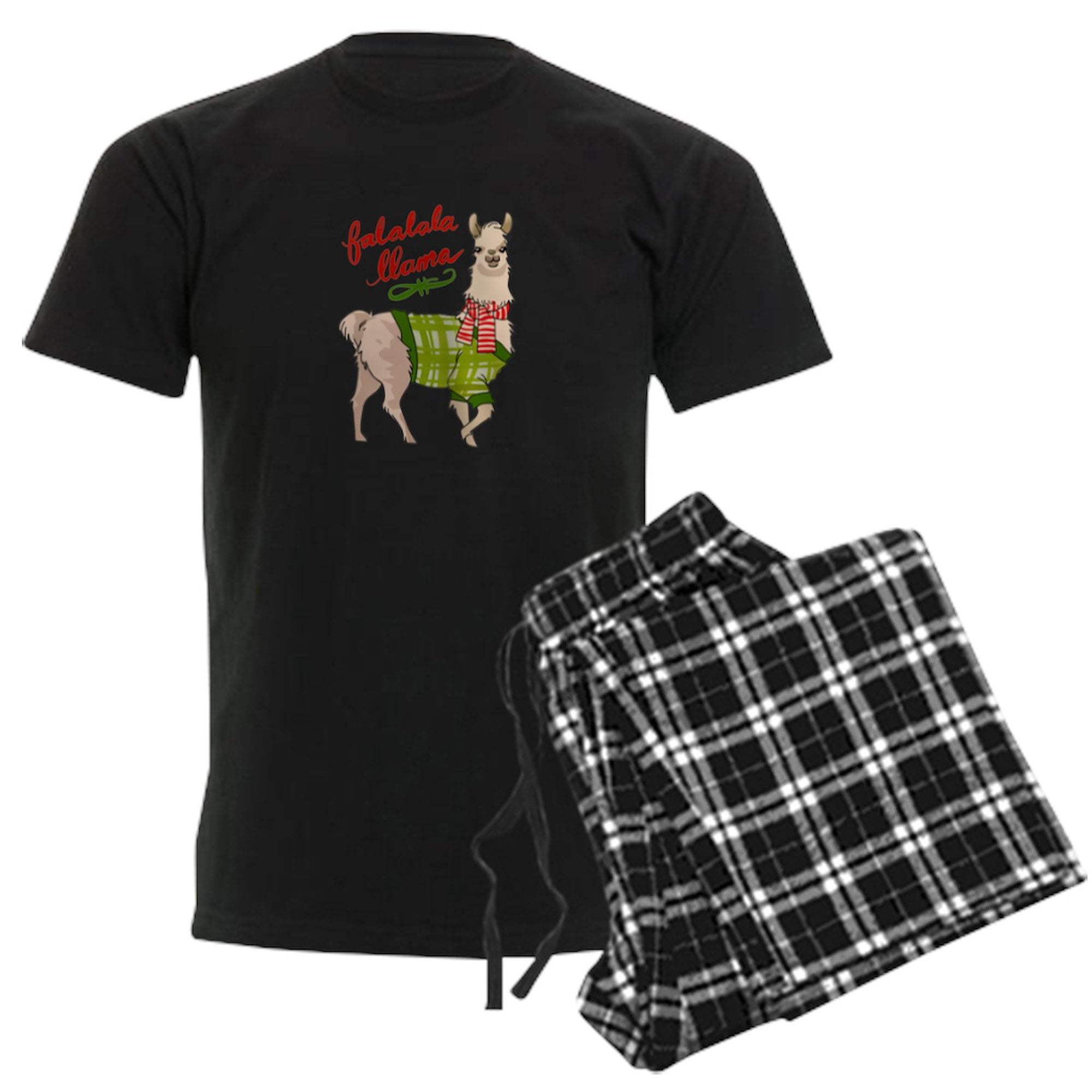 CafePress - Falalala Llama Pajamas - Men's Dark Loose Fit Cotton Pajama ...