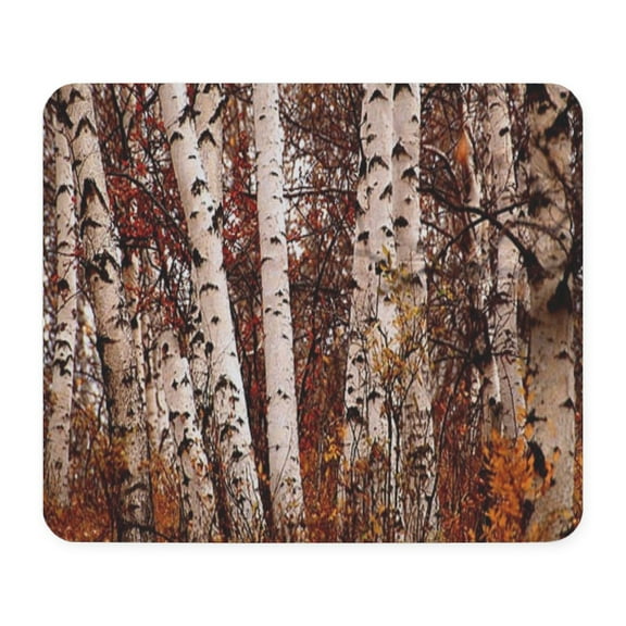 CafePress - Fall Landscape Birch Tree Mousepad - Non-slip Rubber Mousepad, Gaming Mouse Pad