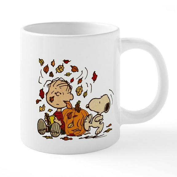 CafePress - Fall Peanuts - 20 Oz White Ceramic Mega Mug