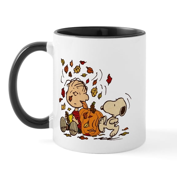 CafePress - Fall Peanuts Mug - 11 oz Ceramic Mug - Novelty Coffee Tea Cup