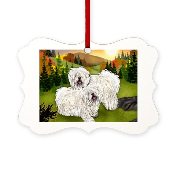 CafePress - Fall Puli - Scroll Ornament
