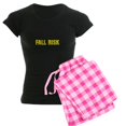 thumbnail image 1 of CafePress - Fall Risk Women's Dark Pajamas - Women's Short Sleeve Print T-Shirt and Pants Dark Cotton Pajama Set, 1 of 7