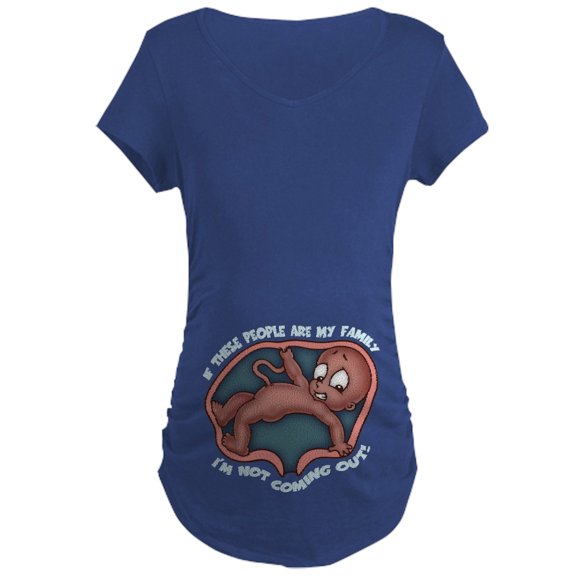 CafePress - Familiaphobia DS DKT Maternity T Shirt - Maternity Dark T-Shirt