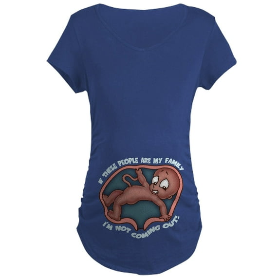 CafePress - Familiaphobia DS DKT Maternity T Shirt - Maternity Dark T-Shirt