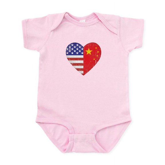 CafePress - Family Heart Infant Bodysuit - Baby Light Bodysuit, Size Newborn - 24 Months