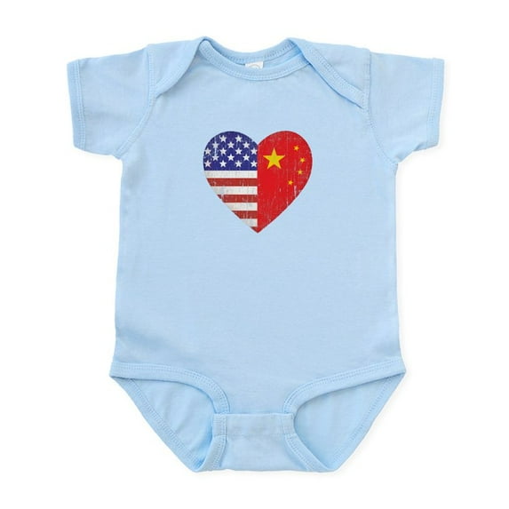 CafePress - Family Heart Infant Bodysuit - Baby Light Bodysuit, Size Newborn - 24 Months