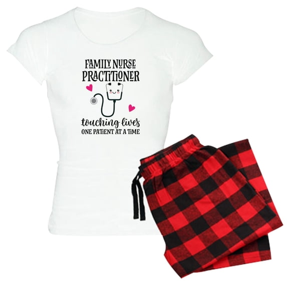 CafePress - Family Nurse Practitioner Stethoscope Pajamas - Women's Short Sleeve Print T-Shirt and Pants Light Cotton Pajama Set