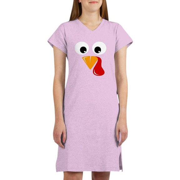 CafePress - Family Thanksgiving Day Turkey Face - Women's Nightshirt