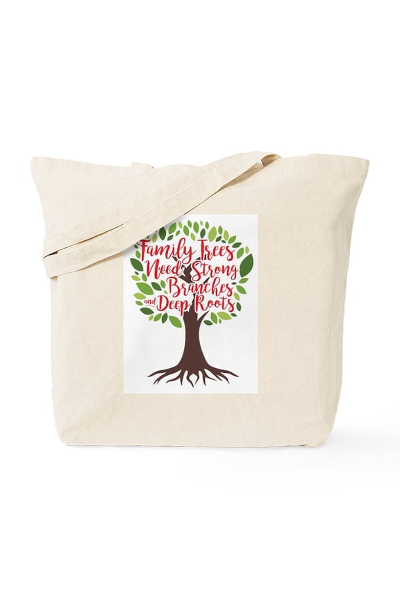 - Family Trees Deep Roots Tote Bag - Unisex Canvas Tote Bag, Beige, 1-Piece