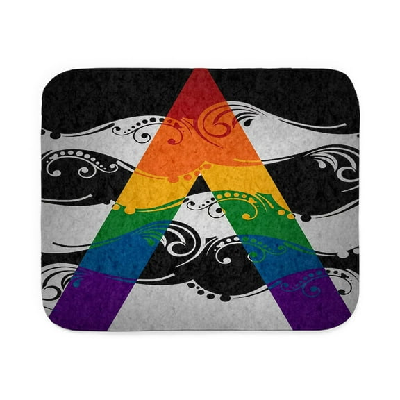CafePress - Fancy Swooped And Swirled LGBT Ally Pride Flag - Sherpa Fleece Throw Blanket 60" x 50"
