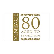 CafePress - Fancy Vintage 80Th Birthday - 35x21 Wall Decal