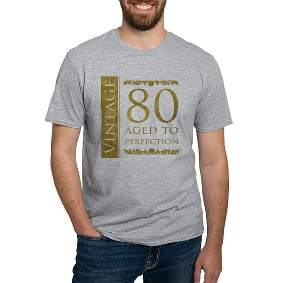 CafePress - Fancy Vintage 80Th Birthday Fitted T Shirt - Fitted T-Shirt, Vintage Fit Soft Cotton Tee