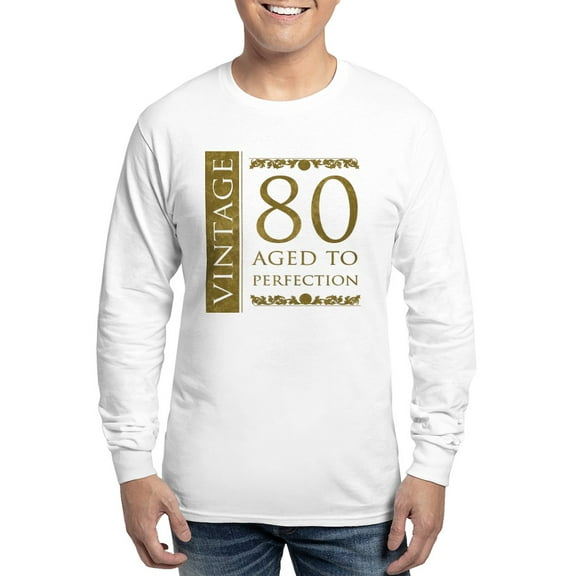 CafePress - Fancy Vintage 80Th Birthday Long Sleeve T Shirt - Unisex Cotton Long Sleeve T-Shirt