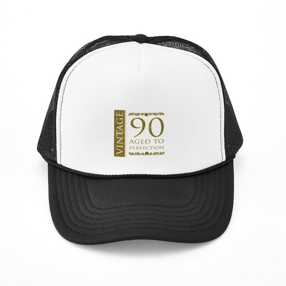 CafePress - Fancy Vintage 90Th Birthday - Adjustable Unisex Printed Trucker Hat with Mesh Back