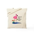 thumbnail image 1 of CafePress - Fanny Flamingo Tote Or Beach Bag - Unisex Canvas Tote Bag, Beige, 1-Piece, 1 of 6