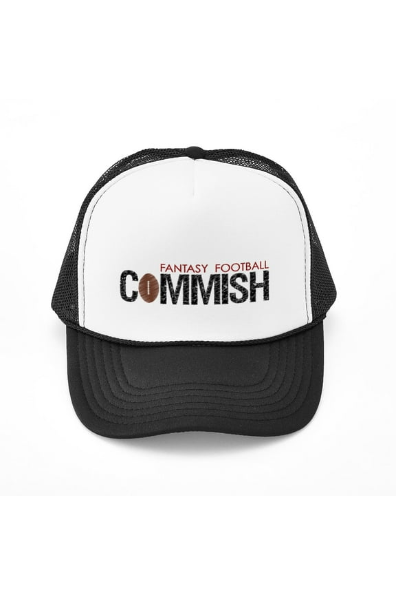 - Fantasy Football Commish - Adjustable Unisex Printed Trucker Hat with Mesh Back