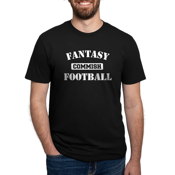 CafePress - Fantasy Football Commish White Men's Deluxe T Shir - Mens Tri-blend T-Shirt
