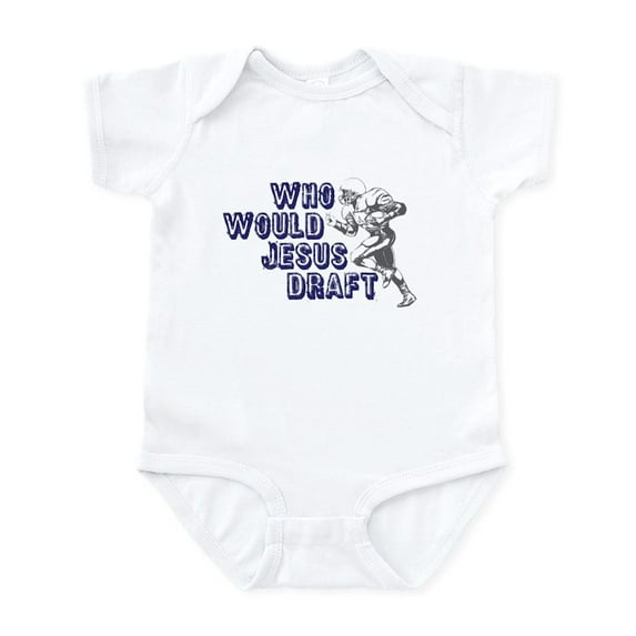 CafePress - Fantasy Football Jesus Draft (WWJD) Infant Bodysui - Baby Light Bodysuit, Size Newborn - 24 Months