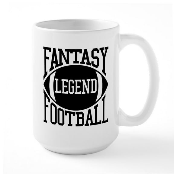 CafePress - Fantasy Football Legend Mugs - 15 oz Ceramic Large White Novelty Mug