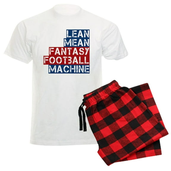 CafePress - Fantasy Football Machine Men's Light Pajamas - Men's Light Loose Fit Cotton Pajama Set
