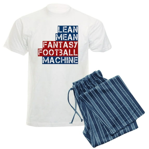 CafePress - Fantasy Football Machine Men's Light Pajamas - Men's Light Loose Fit Cotton Pajama Set