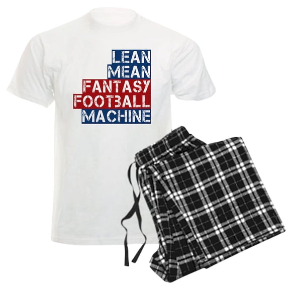 CafePress - Fantasy Football Machine Men's Light Pajamas - Men's Light Loose Fit Cotton Pajama Set