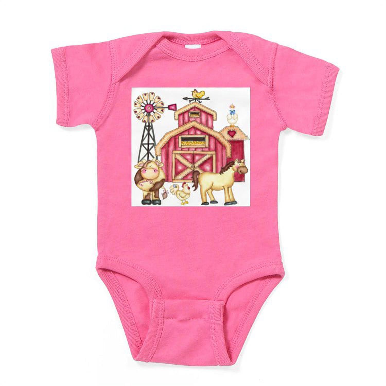 Cute Farm Animals Applique Tank Bodysuit Dress by Angel Dear main image 1