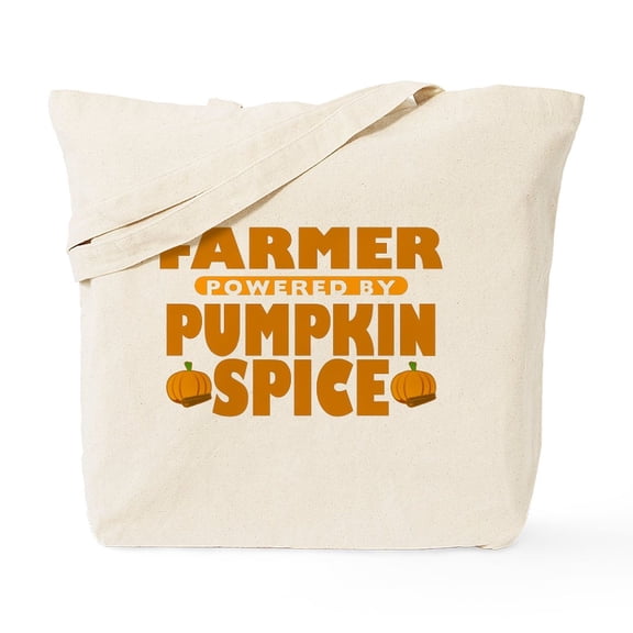 CafePress - Farmer Powered By Pumpkin Spice Tote Bag - Unisex Canvas Tote Bag, Beige, 1-Piece