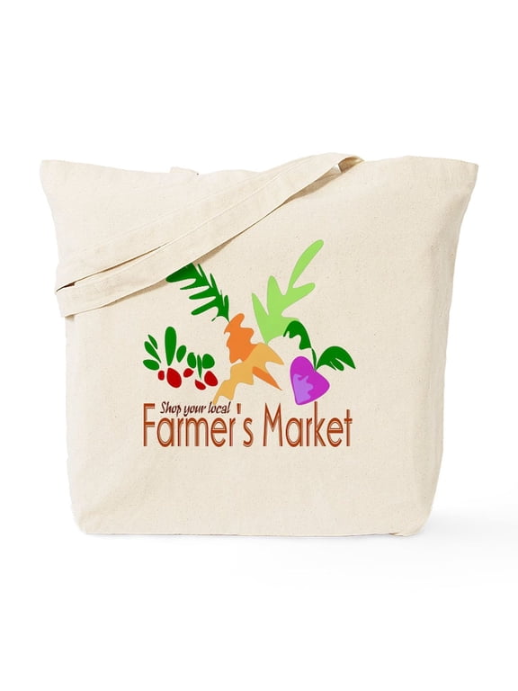- Farmer's Market Tote Bag - Unisex Canvas Tote Bag, Beige, 1-Piece