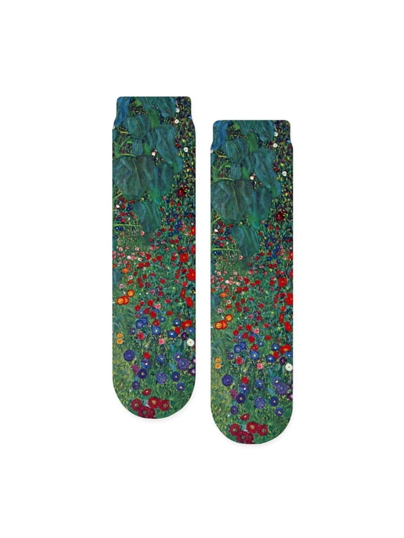 - Farmergarden Sunflower By Klimt - Unisex Novelty Printed Crew Adult Socks